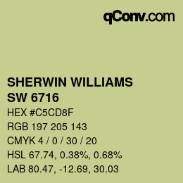 カラーコード: SHERWIN WILLIAMS<br>SW 6716 - Dancing Green | qconv.com