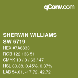 カラーコード: SHERWIN WILLIAMS<br>SW 6719 - Gecko | qconv.com