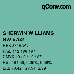 カラーコード: SHERWIN WILLIAMS<br>SW 6752 - Larchmere | qconv.com