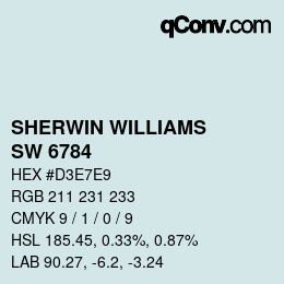 Farbcode: SHERWIN WILLIAMS<br>SW 6784 - Bravo Blue | qconv.com