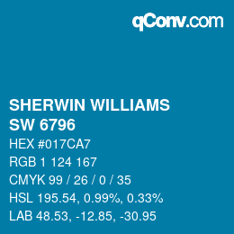 カラーコード: SHERWIN WILLIAMS<br>SW 6796 - Blue Plate | qconv.com