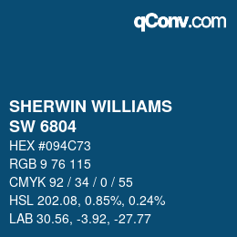 カラーコード: SHERWIN WILLIAMS<br>SW 6804 - Dignity Blue | qconv.com