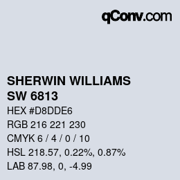 カラーコード: SHERWIN WILLIAMS<br>SW 6813 - Wishful Blue | qconv.com
