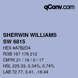 颜色代码: SHERWIN WILLIAMS<br>SW 6815 - Awesome Violet | qconv.com