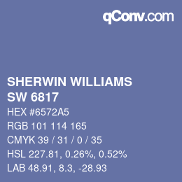 カラーコード: SHERWIN WILLIAMS<br>SW 6817 - Gentian | qconv.com