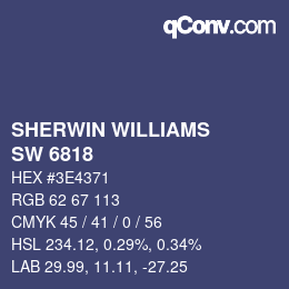 颜色代码: SHERWIN WILLIAMS<br>SW 6818 - Valiant Violet | qconv.com