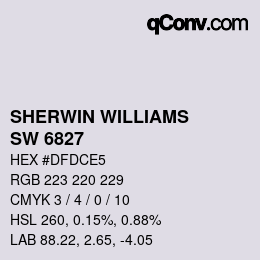 カラーコード: SHERWIN WILLIAMS<br>SW 6827 - Elation | qconv.com