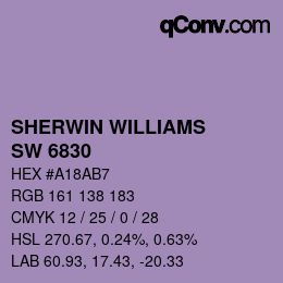颜色代码: SHERWIN WILLIAMS<br>SW 6830 - Kismet | qconv.com
