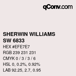 颜色代码: SHERWIN WILLIAMS<br>SW 6833 - White Lilac | qconv.com