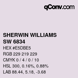 カラーコード: SHERWIN WILLIAMS<br>SW 6834 - Spangle | qconv.com