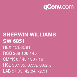 颜色代码: SHERWIN WILLIAMS<br>SW 6851 - Hibiscus | qconv.com