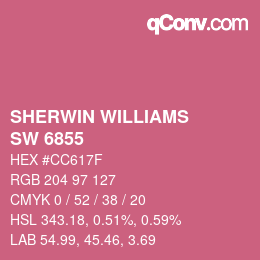 颜色代码: SHERWIN WILLIAMS<br>SW 6855 - Dragon Fruit | qconv.com