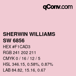 颜色代码: SHERWIN WILLIAMS<br>SW 6856 - Reverie Pink | qconv.com