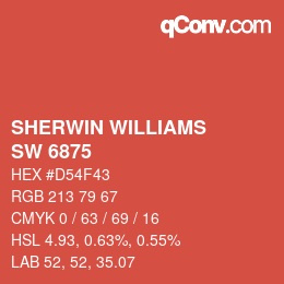 颜色代码: SHERWIN WILLIAMS<br>SW 6875 - Gladiola | qconv.com