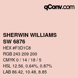 颜色代码: SHERWIN WILLIAMS<br>SW 6876 - Comical Coral | qconv.com