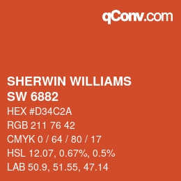 颜色代码: SHERWIN WILLIAMS<br>SW 6882 - Daredevil | qconv.com