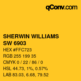 カラーコード: SHERWIN WILLIAMS<br>SW 6903 - Cheerful | qconv.com