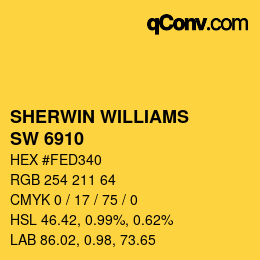 Farbcode: SHERWIN WILLIAMS<br>SW 6910 - Daisy | qconv.com