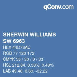 カラーコード: SHERWIN WILLIAMS<br>SW 6963 - Sapphire | qconv.com