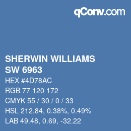 カラーコード: SHERWIN WILLIAMS<br>SW 6963 - Sapphire | qconv.com