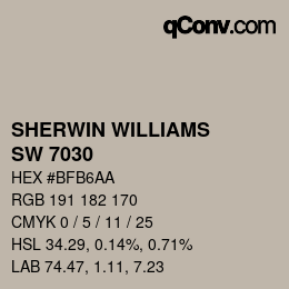 カラーコード: SHERWIN WILLIAMS<br>SW 7030 - Anew Gray | qconv.com