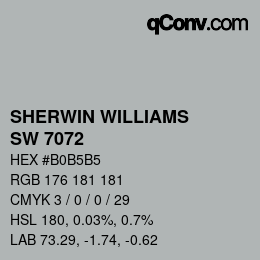 颜色代码: SHERWIN WILLIAMS<br>SW 7072 - Online | qconv.com