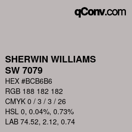 颜色代码: SHERWIN WILLIAMS<br>SW 7079 - Ponder | qconv.com