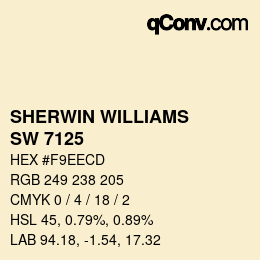 カラーコード: SHERWIN WILLIAMS<br>SW 7125 - Glittery Yellow | qconv.com