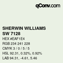 Farbcode: SHERWIN WILLIAMS<br>SW 7128 - Green Glaze | qconv.com