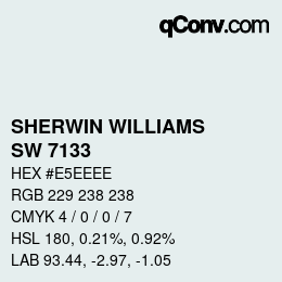 颜色代码: SHERWIN WILLIAMS<br>SW 7133 - Faraway Blue | qconv.com