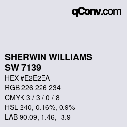 颜色代码: SHERWIN WILLIAMS<br>SW 7139 - Lady's Slipper | qconv.com