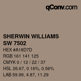 颜色代码: SHERWIN WILLIAMS<br>SW 7502 - Dry Dock | qconv.com