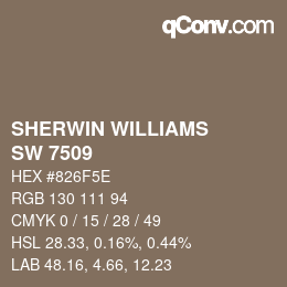 颜色代码: SHERWIN WILLIAMS<br>SW 7509 - Tiki Hut | qconv.com