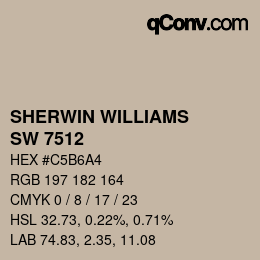 カラーコード: SHERWIN WILLIAMS<br>SW 7512 - Pavilion Beige | qconv.com