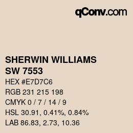 カラーコード: SHERWIN WILLIAMS<br>SW 7553 - Fragile Beauty | qconv.com