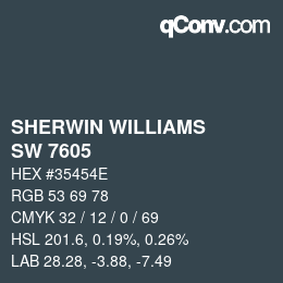 Code couleur: SHERWIN WILLIAMS<br>SW 7605 - Gale Force | qconv.com