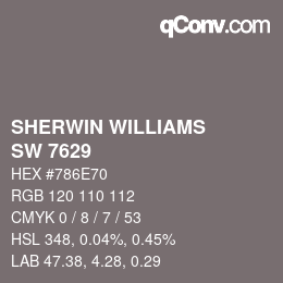 颜色代码: SHERWIN WILLIAMS<br>SW 7629 - Grapy | qconv.com