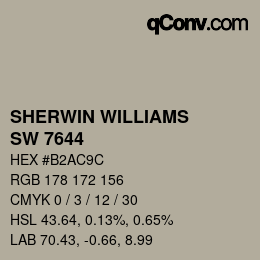 Farbcode: SHERWIN WILLIAMS<br>SW 7644 - Gateway Gray | qconv.com