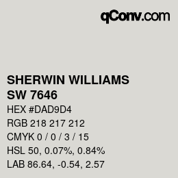 カラーコード: SHERWIN WILLIAMS<br>SW 7646 - First Star | qconv.com