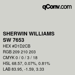 Code couleur: SHERWIN WILLIAMS<br>SW 7653 - Silverpointe | qconv.com