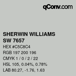 颜色代码: SHERWIN WILLIAMS<br>SW 7657 - Tinsmith | qconv.com