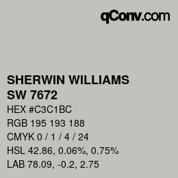 カラーコード: SHERWIN WILLIAMS<br>SW 7672 - Knitting Needles | qconv.com