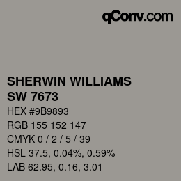 Farbcode: SHERWIN WILLIAMS<br>SW 7673 - Pewter Cast | qconv.com