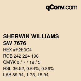 Color code: SHERWIN WILLIAMS<br>SW 7676 - Paper Lantern | qconv.com