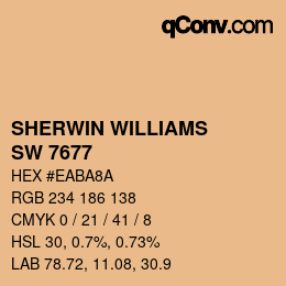 颜色代码: SHERWIN WILLIAMS<br>SW 7677 - Gold Vessel | qconv.com