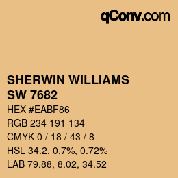 颜色代码: SHERWIN WILLIAMS<br>SW 7682 - Bee's Wax | qconv.com