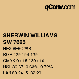 颜色代码: SHERWIN WILLIAMS<br>SW 7685 - White Raisin | qconv.com