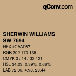 カラーコード: SHERWIN WILLIAMS<br>SW 7694 - Dromedary Camel | qconv.com