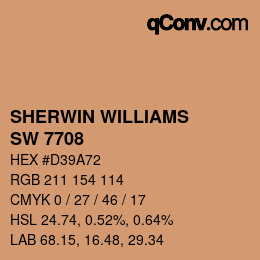 颜色代码: SHERWIN WILLIAMS<br>SW 7708 - Rustic Adobe | qconv.com