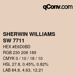 カラーコード: SHERWIN WILLIAMS<br>SW 7711 - Pueblo | qconv.com